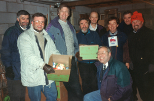 Christmas hamper packing